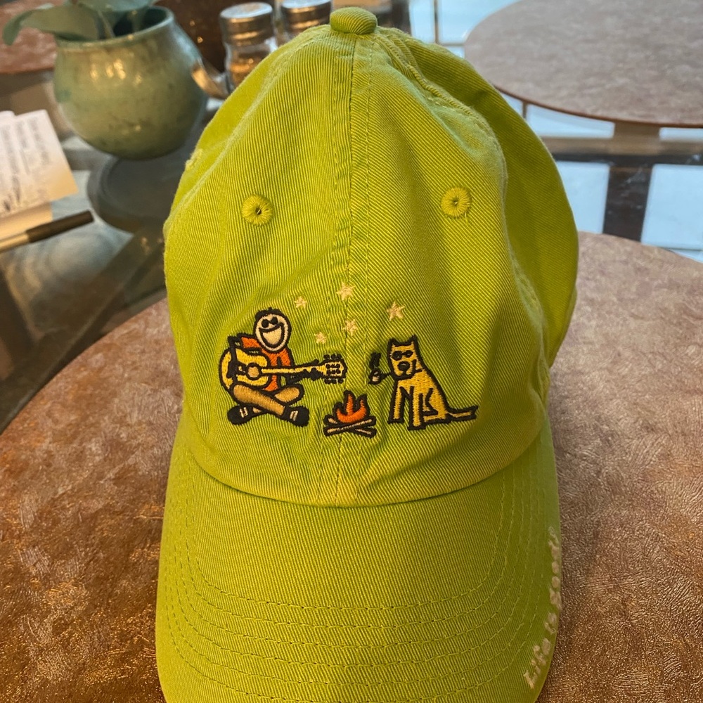 Life Is Good Bright Green Cap